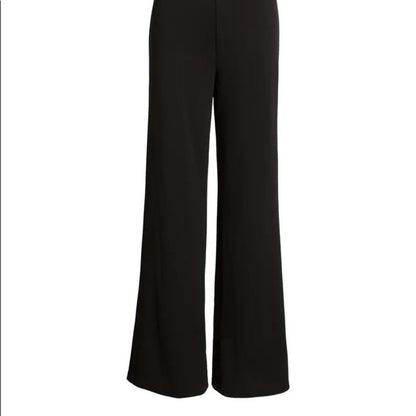 Soprano NEW Black Cross Back Jumpsuit Size Medium