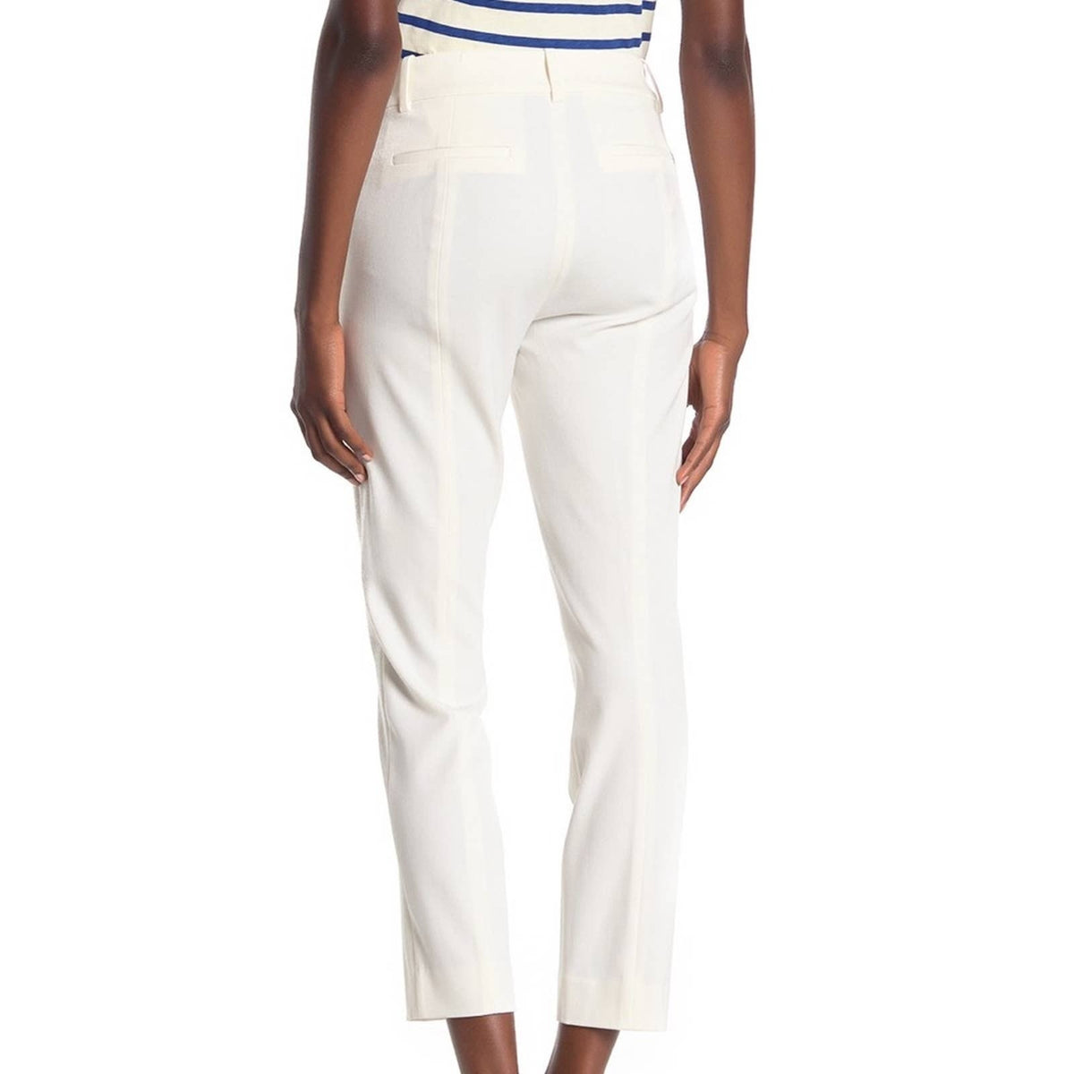 J. Crew Slim Ankle Crop Pants Size 8 White Slim Casual career