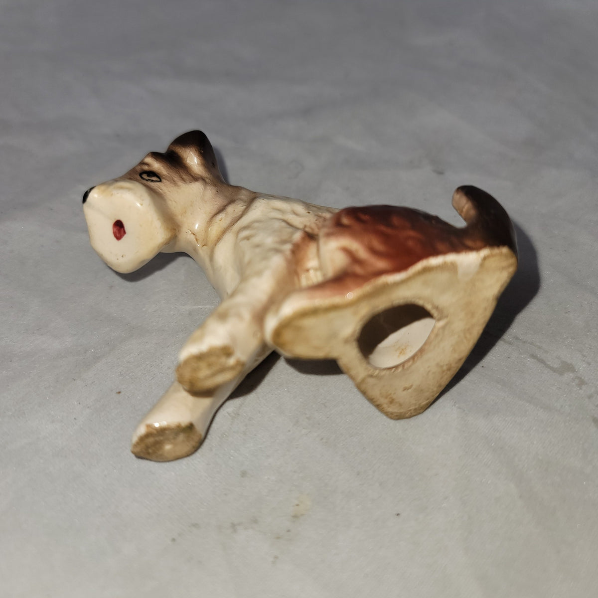 Japan Terrier dog figurine vintage defect on paw