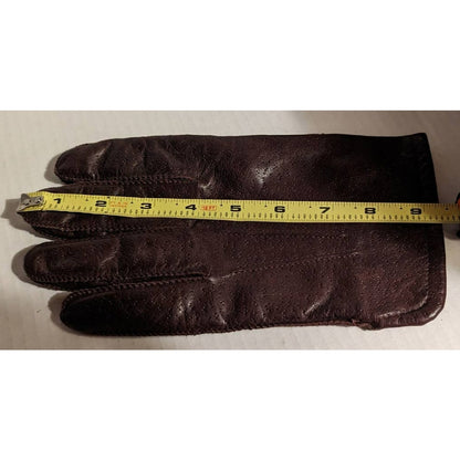 Fownes Brothers Vintage Brown Speckled Genuine Leather Gloves Lined Mens Winter