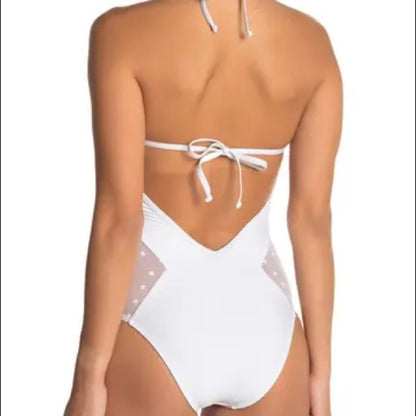 Ella Moss White Cutout One-Piece Swimsuit Size XSmall Swim one piece xs