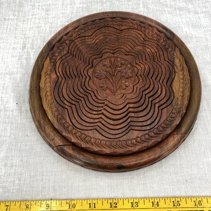 Carved Wooden Collapsible and Foldable Fruit Bowl - Fun and Unique Piece