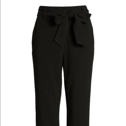 Suvimuga Black Waist Tie Pants Size Extra Large