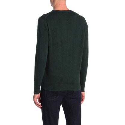 Joe Fresh V-Neck Pullover Sweater Knit Construction Long Sleeve Small DK-Green
