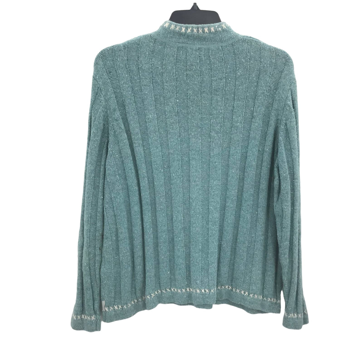 Woolrich Vintage SKI Sweater Long Sleeve 3/4 Zip Knit Pullover Blue X-Large