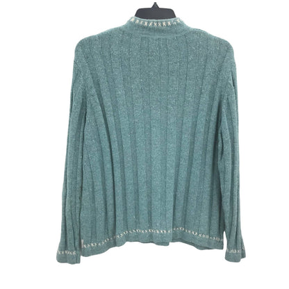 Woolrich Vintage SKI Sweater Long Sleeve 3/4 Zip Knit Pullover Blue X-Large