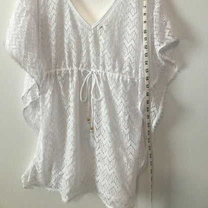 Miken Crochet Caftan Cover Up Swimsuit Swimwear Size Medium