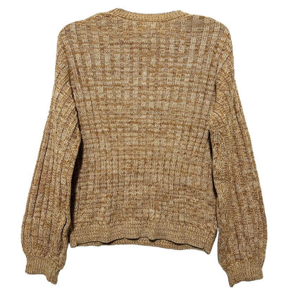 BlankNYC Soft Crew Neck Rib Knit Pullover Sweater Sz Medium Toffee Heather NWT