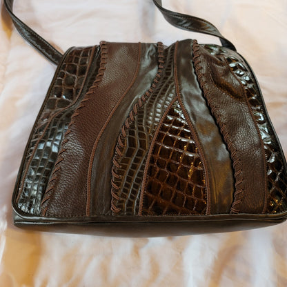 Vintage Paul Joseph Leather faux skins Shoulder Bags Single Strap Brown NWT