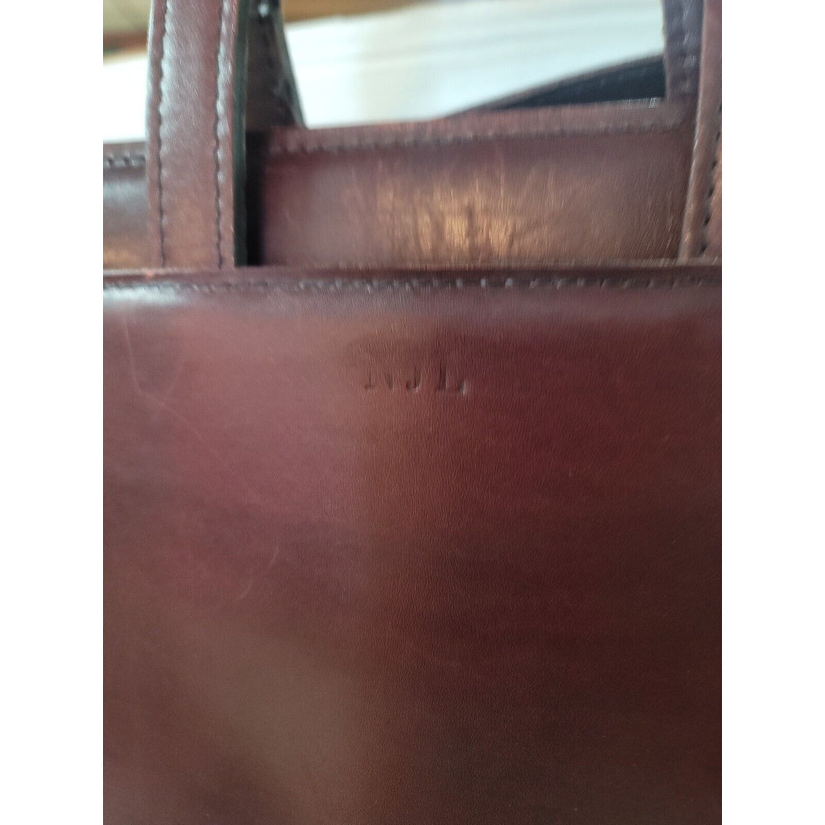Vintage Schlesinger Brothers Case Setter Burgundy Saddle Leather Bag Briefcase