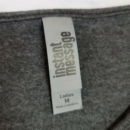 Instant Message "Mommy's Little Pumpkins" Maternity Tee Long Sleeve Gray Medium