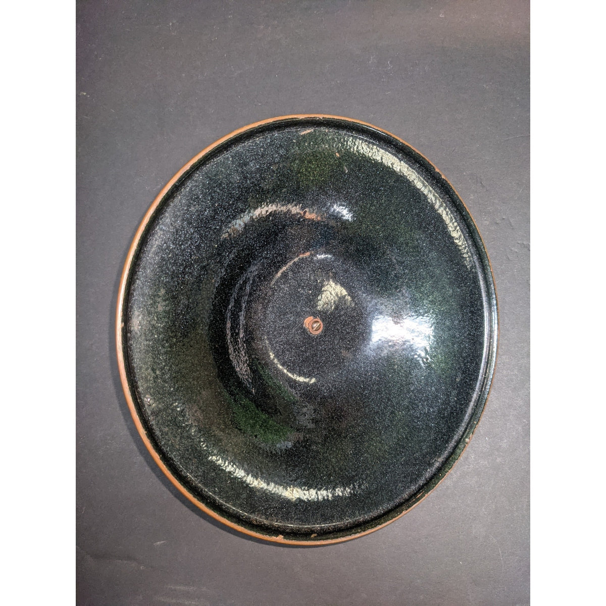 Vintage Nekrassoff Copper Enamelware Serving Dish Bowl with Lid Green