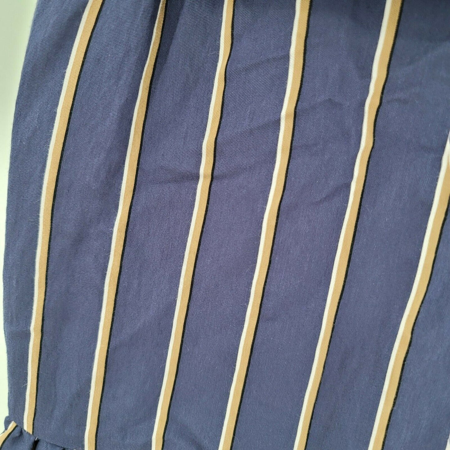 Topshop One Shoulder Striped Belted A-Line Midi Dress Blue/Brown Size 4
