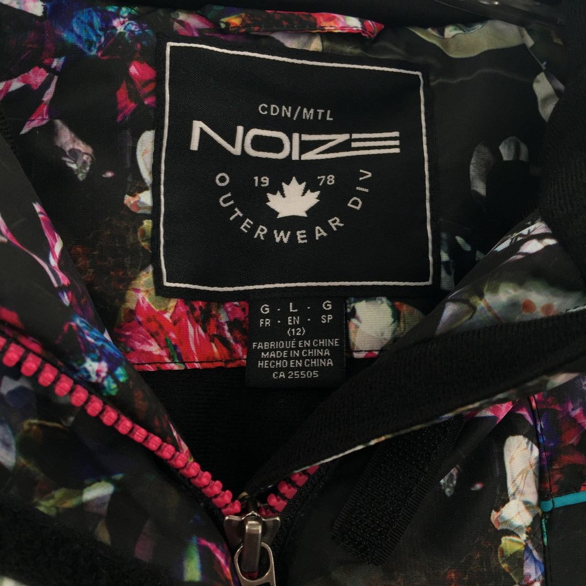 NOIZE PUffer Florence Insulated Combo Snow Jacket Long Sleeve Multi Size 12 NWT