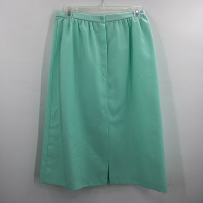 Perry Classics Vintage Mint GREEN A-Line Skirt Polyester Size 14 WIGGLE PENCIL