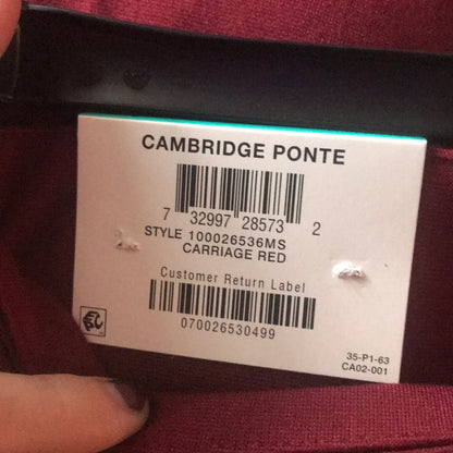 Charter Club NEW Cambridge Red Pull-On Ponte Pants