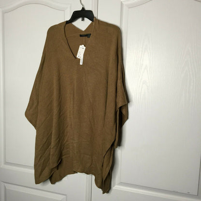 RDI Modern Designer Knit Poncho Pullover Long Sleeves V-Neck Medium NWT