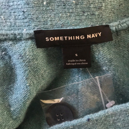 SOMETHING NAVY V-neck Cardigan Teal Sicily Combo Size Small