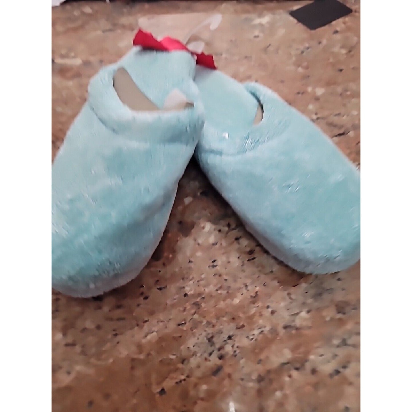 Charter Club Women's Rice Pile Slippers LARGE (8-9) Teal Blue NEW