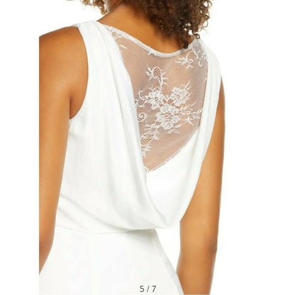 Chi Chi London Draped Neck Sleeveless Nora Gown 8 evening formal wedding Trumpet