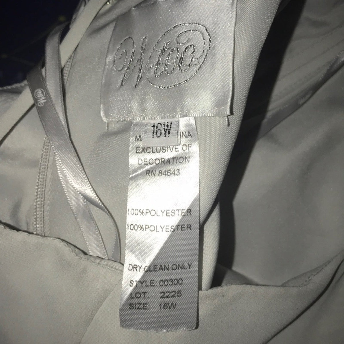 WTOO NEW Convertible Strap LIGHT GREEN Chiffon Gown Size 16W Formal Evening