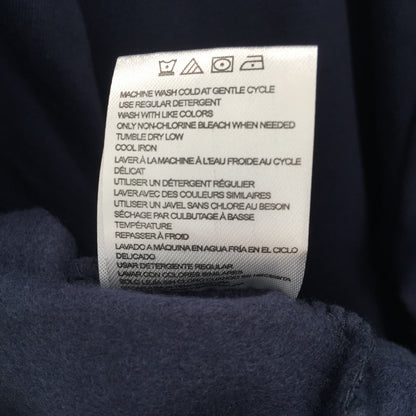 Halston Studio Zip Front Long Sleeve Drawstring Hoodie Sz Large in Navy Blue NWT