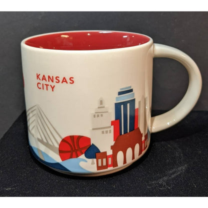 Starbucks Collectible Kansas City You Are Here Coffee Mug Kansas Missouri
