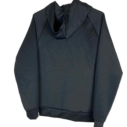 Nicole Miller Sport Embossed Scuba Hoodie Black Size Large Black NWT Long Sleeve
