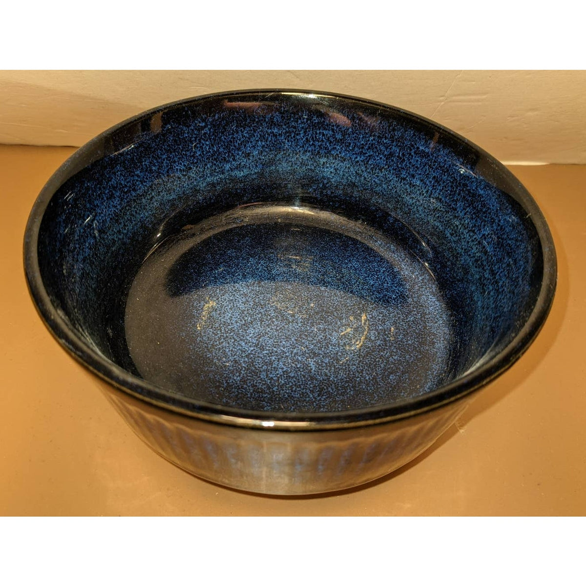 Otagiri Mercantile Company Dark Blue Glaze Ceramic Planter Pedestal Base Japan