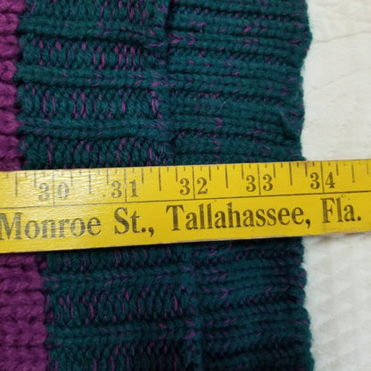 NEW Caslon Pullover Sweater V-Neck Long Sleeves Mixed Stripe Purple Multi 2X