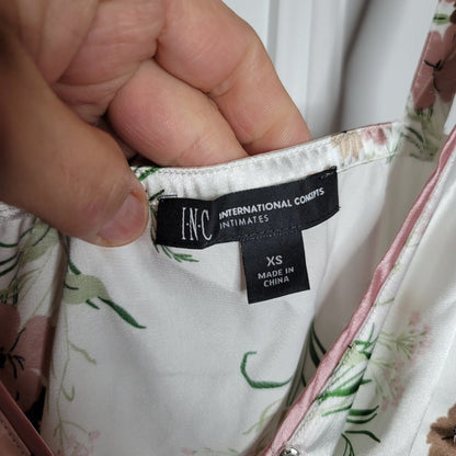 NWT INC Printed Contrast Trim Romper Sleeveless Size XSmall