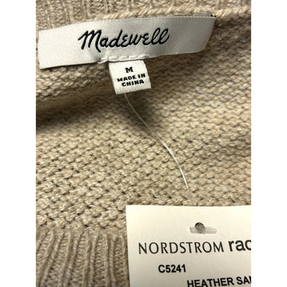 Madewell NWT Chronicle Texture Pullover Knit Sweater Heather Sand Size Medium