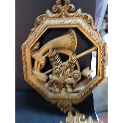 Homco Home Interiors SYROCO Musical Wall Art Set Decor set Of 4 Gold