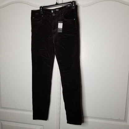 KUT From the Kloth Diana Stretch Corduroy Skinny Pants Zip Fly Mid Rise Brown 8