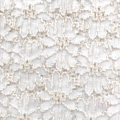 J.T.B Casual Basic Crochet Tank Top Sleeveless Scoop Neck Floral Cream Large
