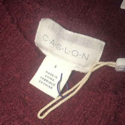 Caslon Red Cordovan Side Snap Tunic Sweater Size Small