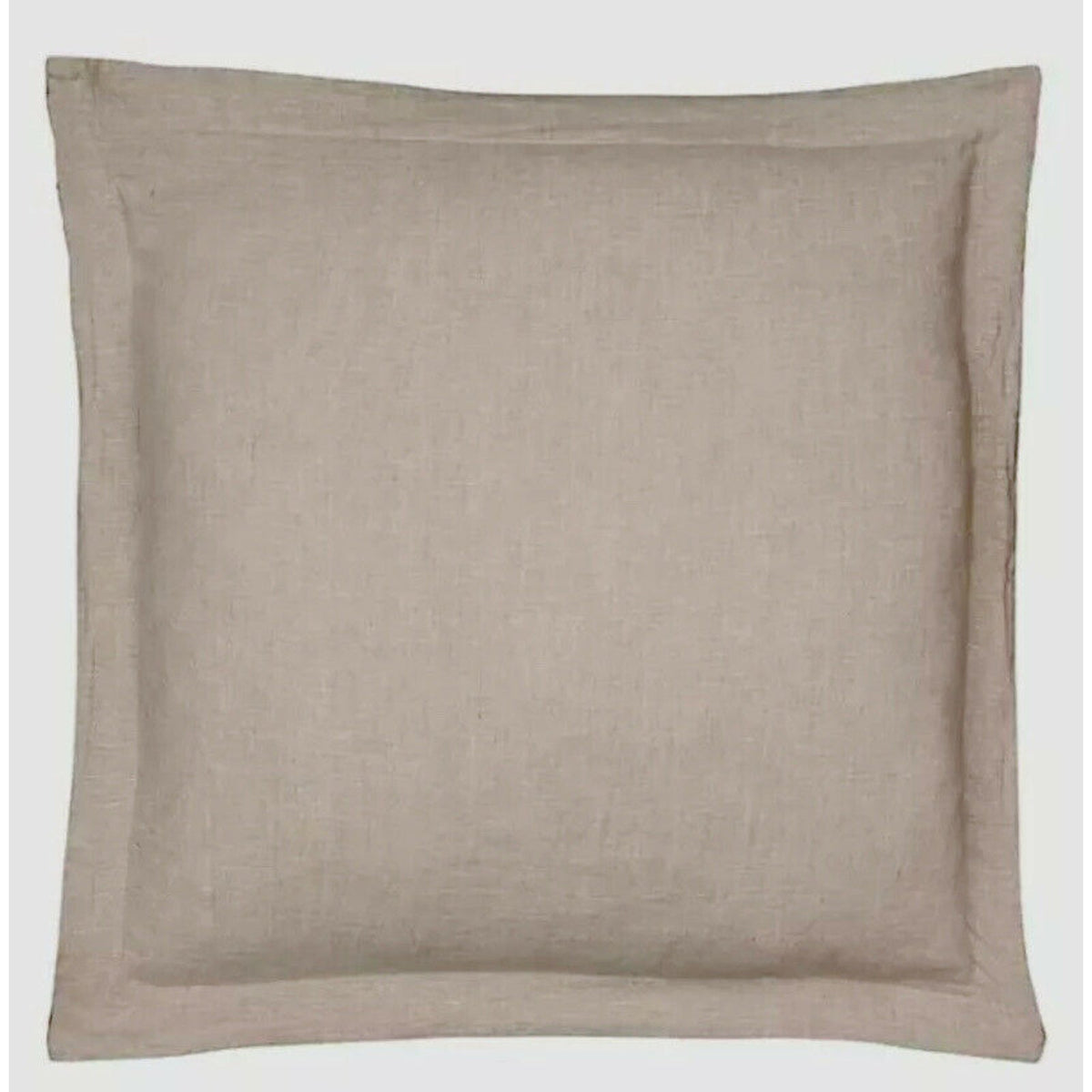 LEVTEX HOME WASHED LINEN NATURAL EUROPEAN Pillow King SHAM WITH FLANGE Grey