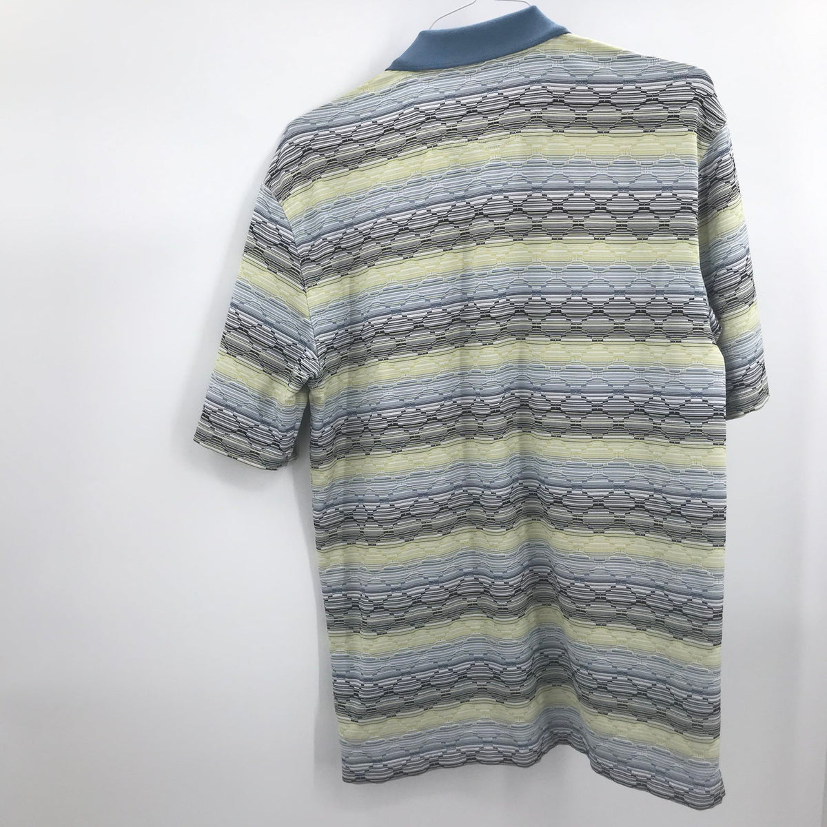 LOT GOLF MEDIUM Short Sleeve Striped 4 Polo Shirts Collared Neck