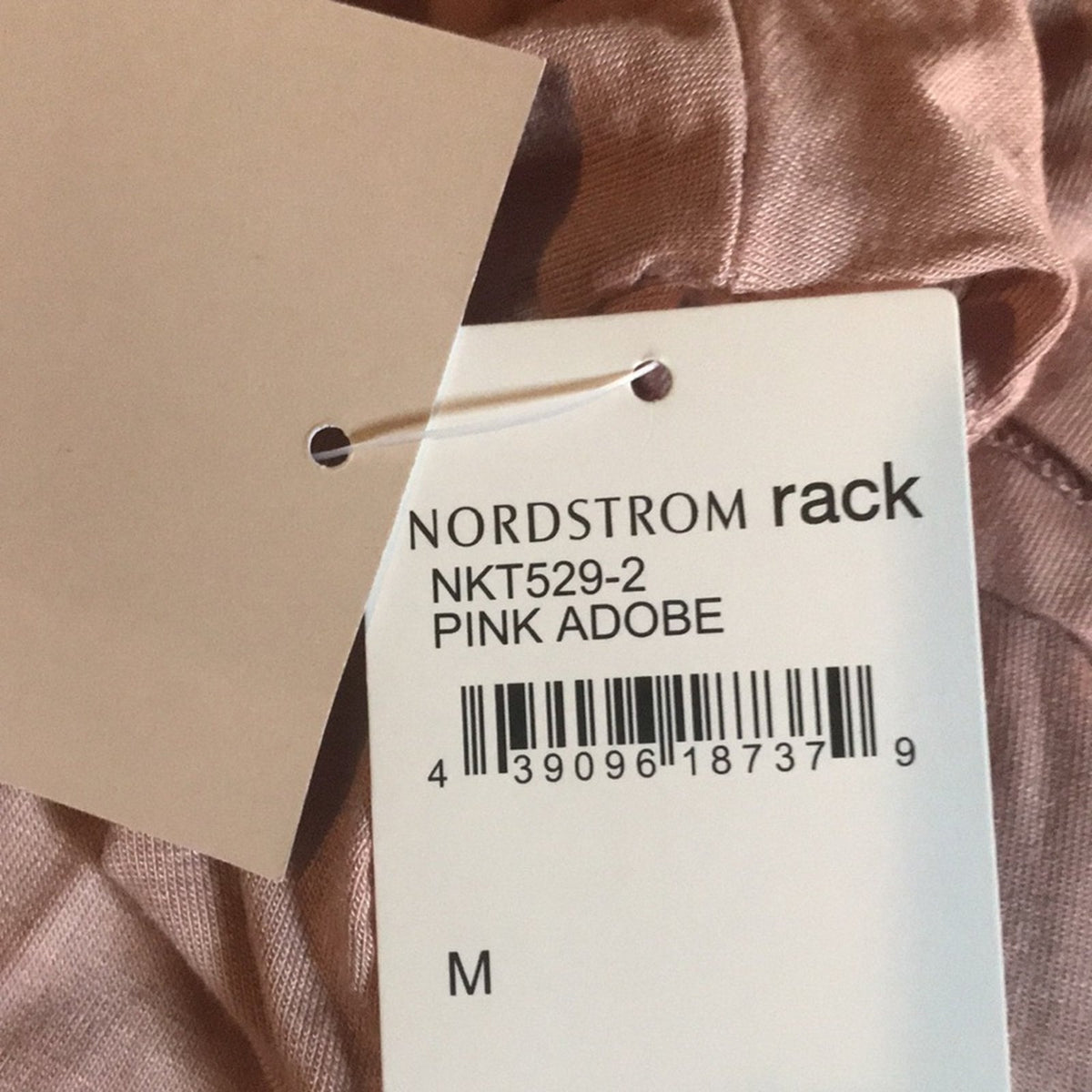 14th & Union Pink Mock Neck Tie Back T-Shirt M