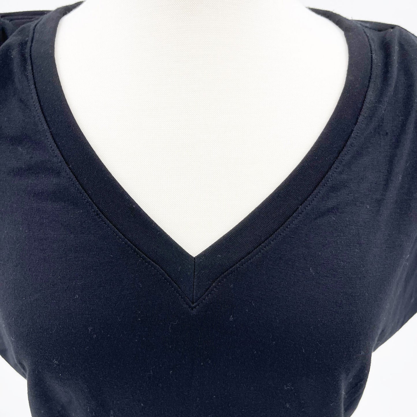Treasure & Bond V-Neck Shoulder Pad Cap Sleeve Top Sz XS/Extra Small Black NWT