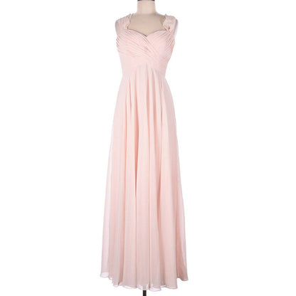 Dessy Collection Light Blush NEW RuCHED Bodice Chiffon Formal Dress Gown Size 4