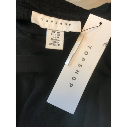 TOPSHOP Knitted Midi Dress In Black Size US 6 Lightweight sweater style