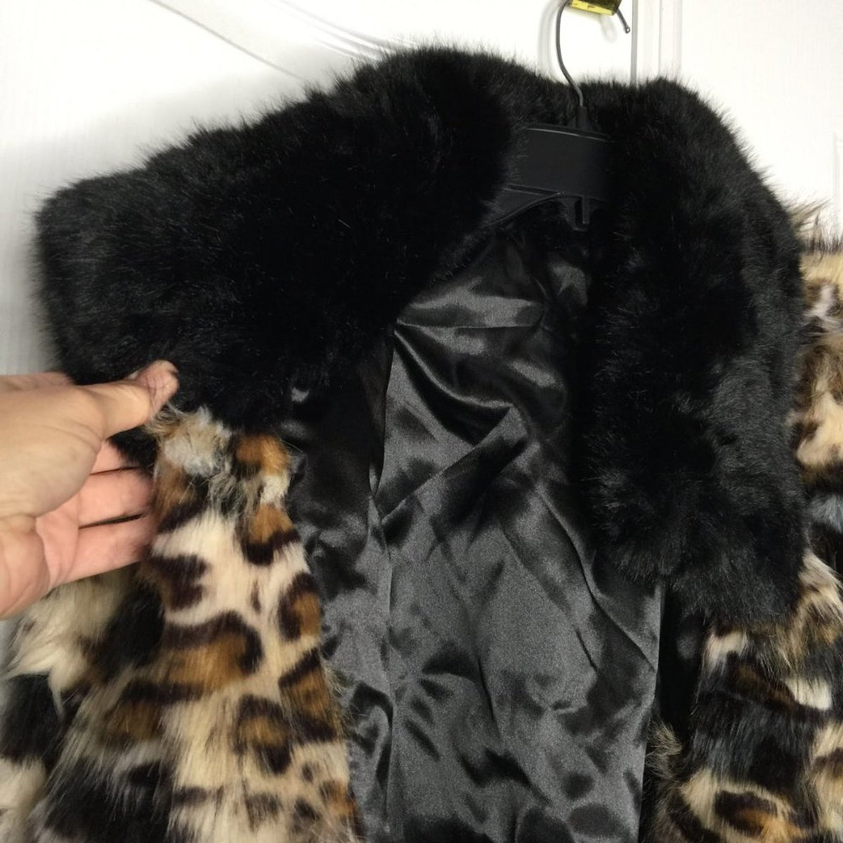 NWT Sam Edelman Faux Fur Coat Front Snap Closure