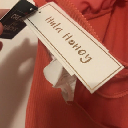 NWT Hula Honey Juniors' Shimmer Rib Halter Tankini Size XSmall