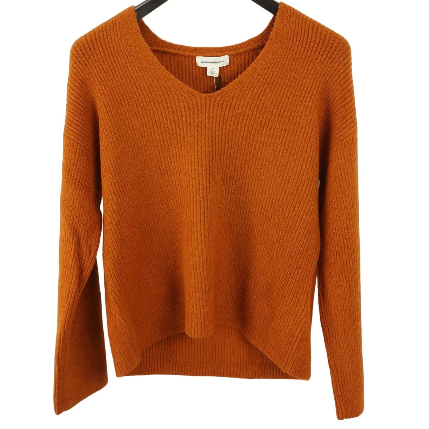 Treasure & Bond Long Flared Sleeve V-Neck Cozy Sweater Sz Medium in Rust NWT