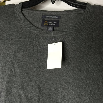 Lot of 2 Wallin & Bros Classic Crew Neck Sweater 1 blue 1 gray Size XL