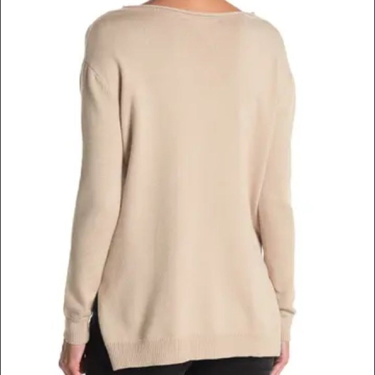 Catherine Malandrino NWT Seamed Long Sleeve Sweater Alpine Birch Size XL