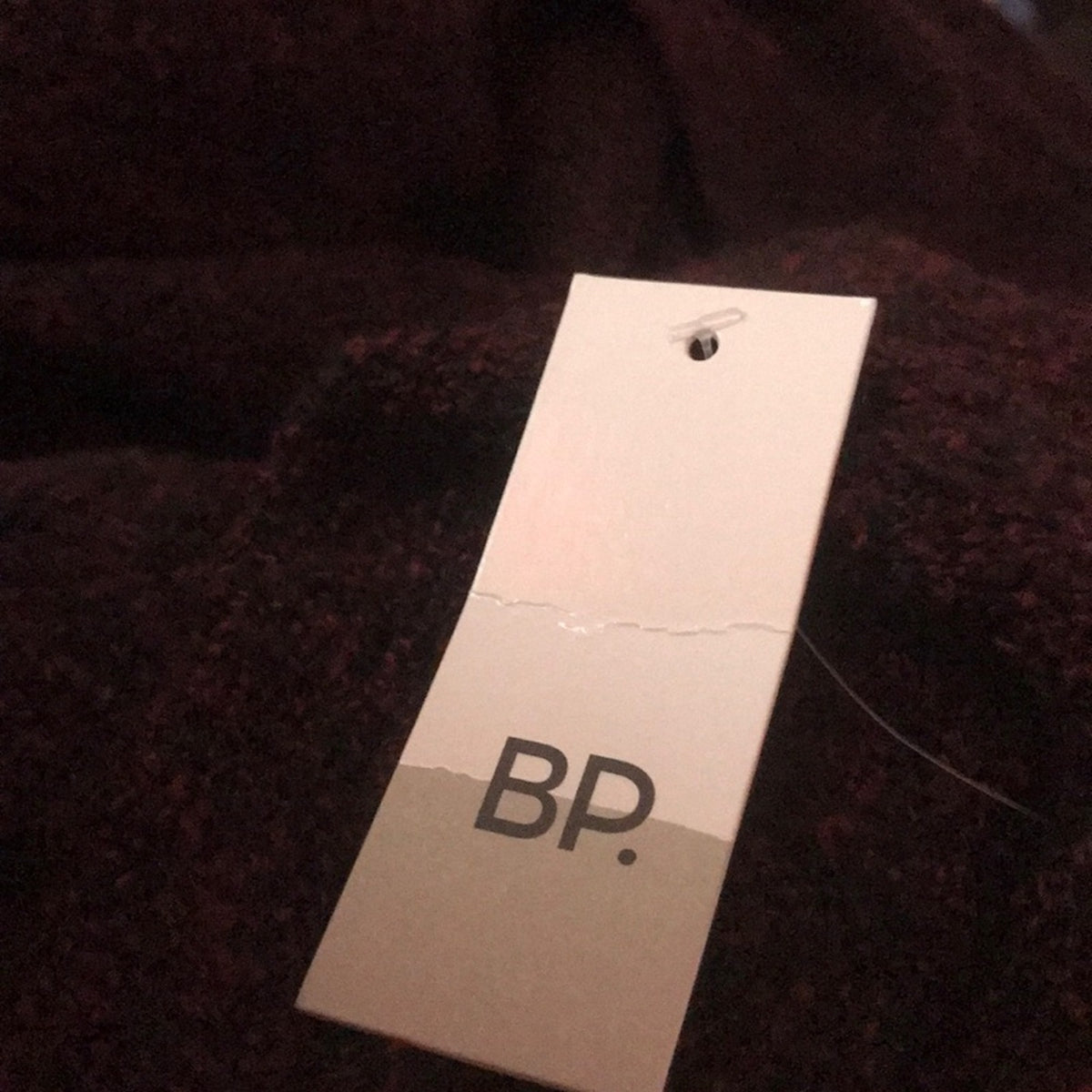 BP. NEW Burgundy Bouclé Open Front Cardigan Size Small