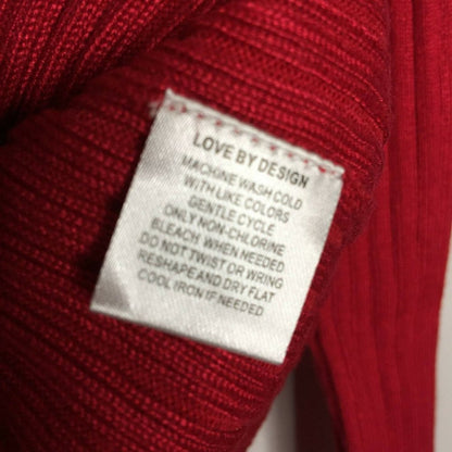 Love by Design Pullover Sweater Stretch Crew Neck XL Red long sleeve stretch NEW