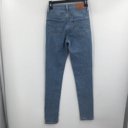 Levi's Strauss 721 High Rise Skinny Jeans Zip Fly Medium Wash Blue Size 25